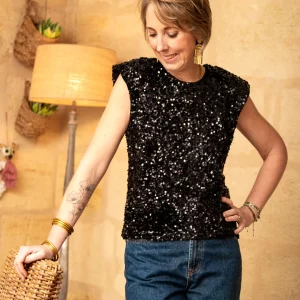 Top sequin PAULA NOIR